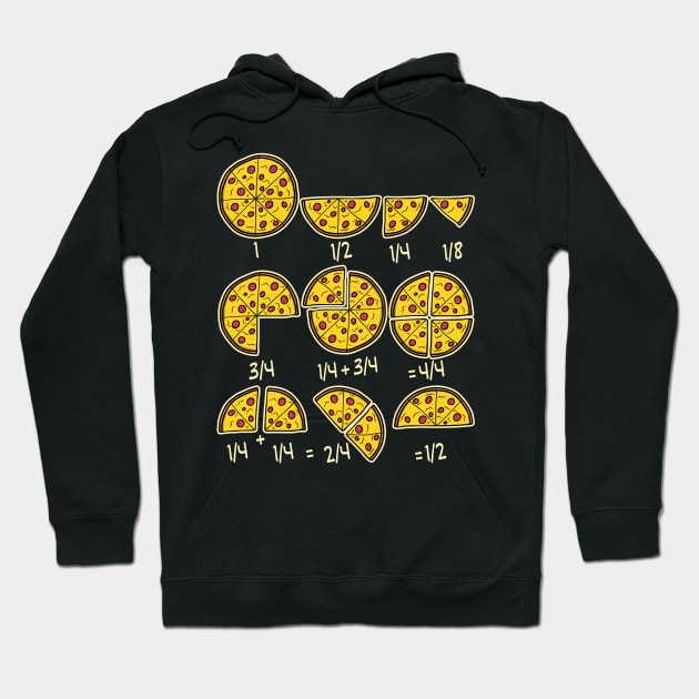 Pizza Salami Cheese Quick Maths Fractions Teacher School Tee Hoodie by Khal1